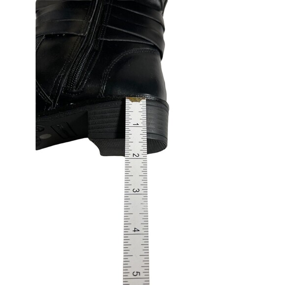 St. John's Bay: Women's Douglas Riding Black Tall Zip Boots Size 6.5 US MED - Picture 9 of 10